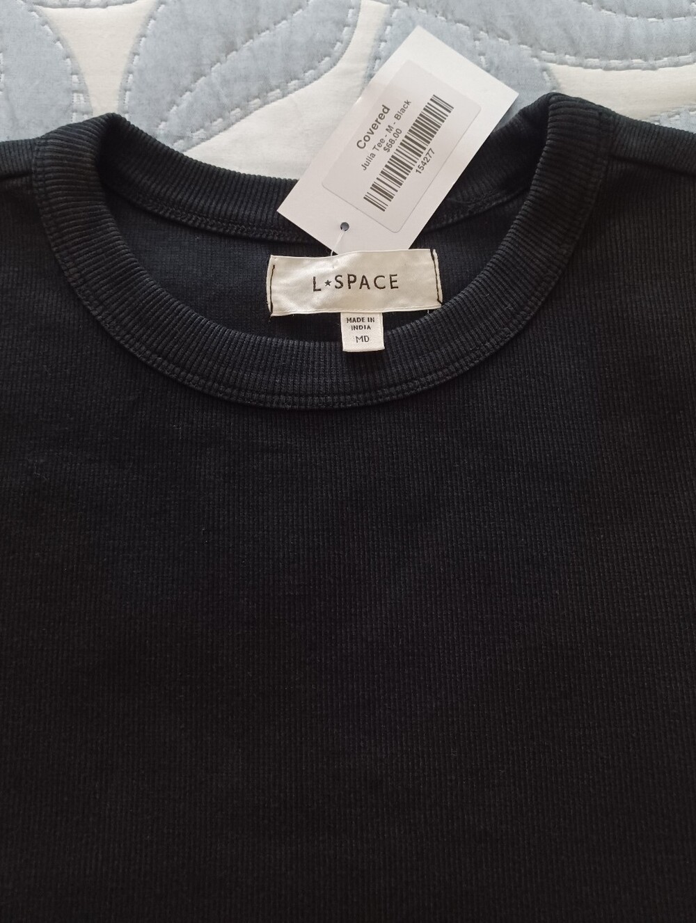L*Space Julia Baby Tee Black M - Picture 8 of 10